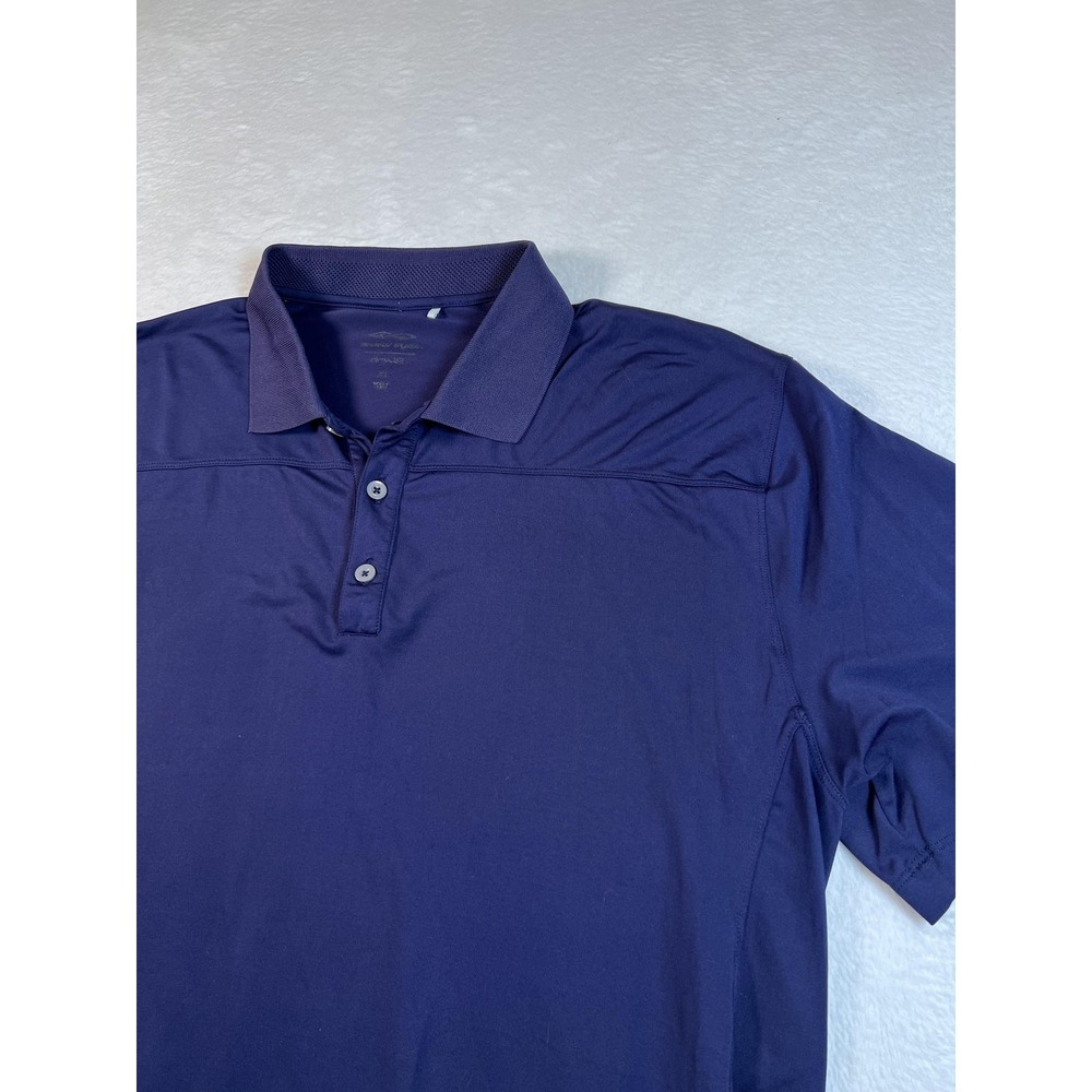 Snake Eyes Players Polo Shirt Mens XL Blue Solid Performance Golf Jersey Casual